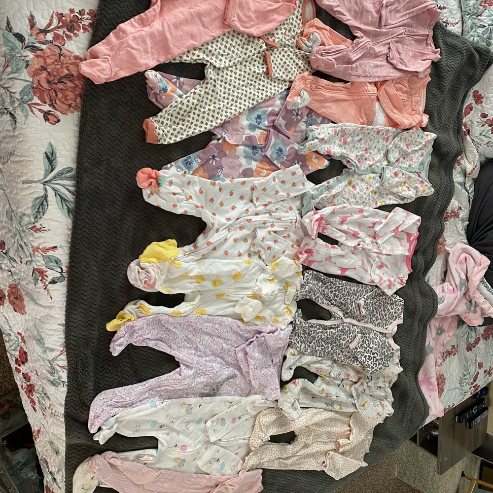 Huge lot of baby girl pajamas